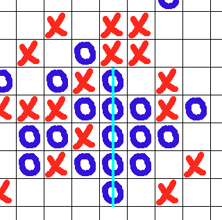 Gomoku - vertical row